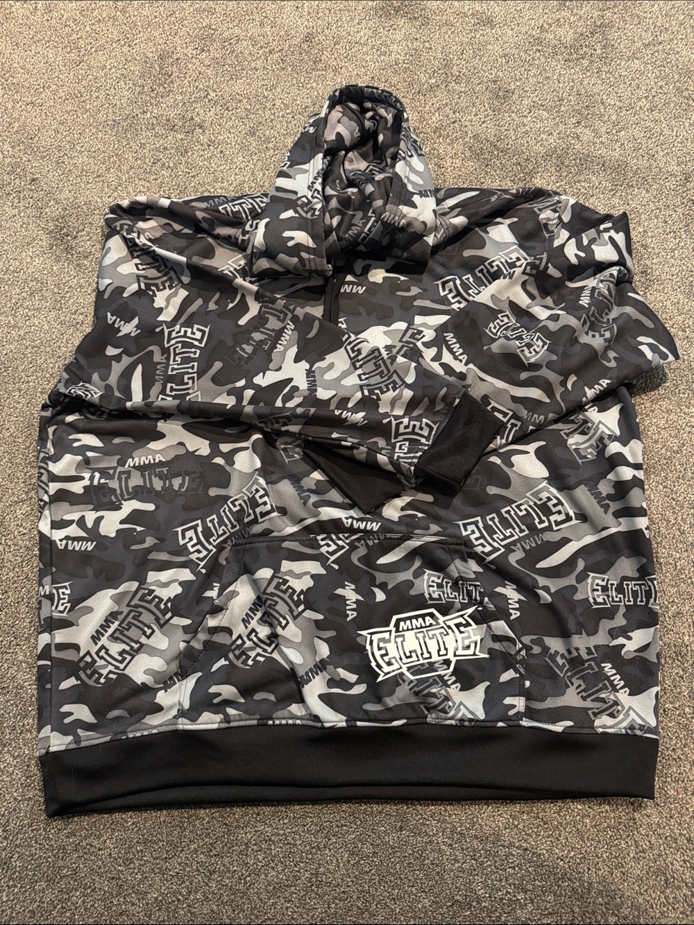 Men’s MMA Elite Black & Gray Camo Hoodie